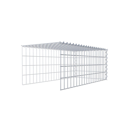 Opvokset gabion type 4 100 cm x 40 cm x 50 cm (L x H x D), maskestørrelse 5 cm x 10 cm, spiral