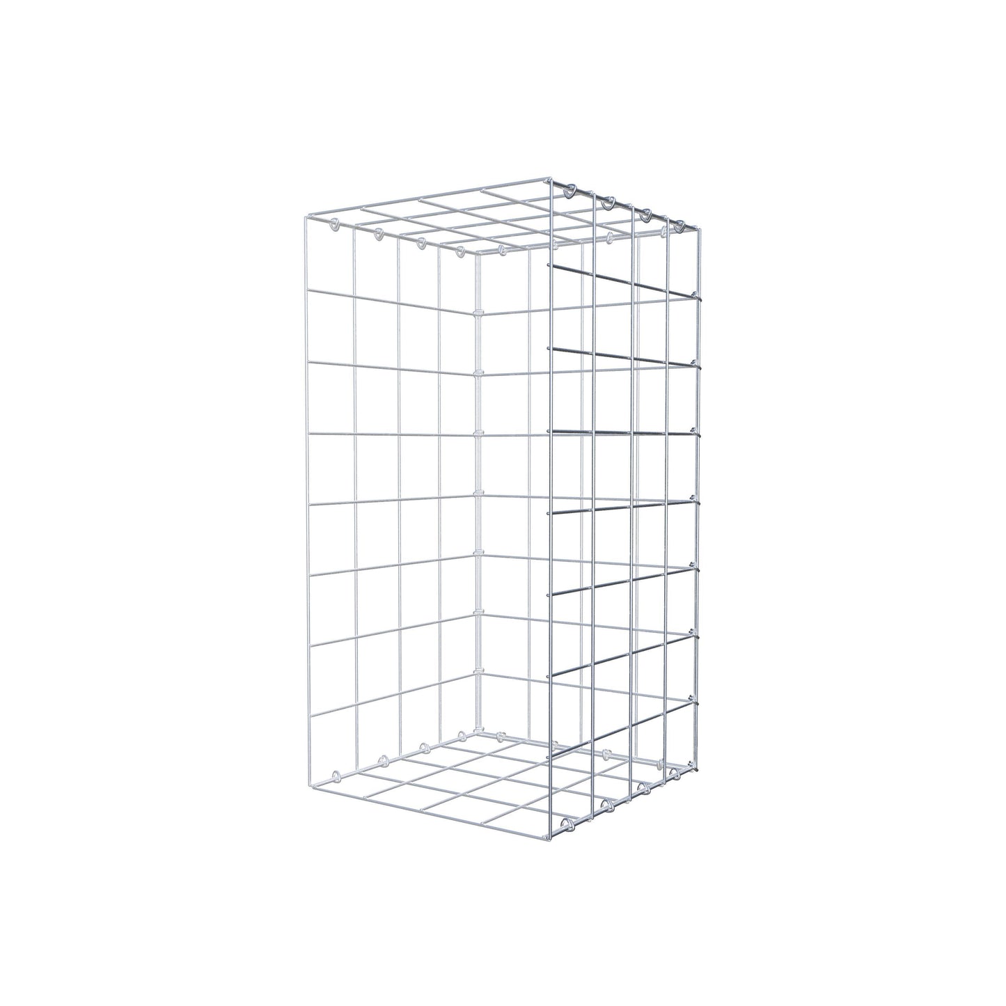 Fourche rapportée type 2 80 cm x 40 cm x 40 cm (L x H x P), mailles 10 cm x 10 cm, anneau en C