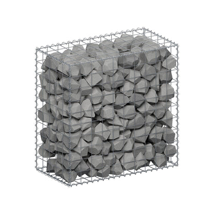 Schanskorf 100 cm x 100 cm x 50 cm (L x H x D), maaswijdte 10 cm x 10 cm, spiraalvormig