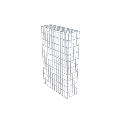 Gavión complementario de tipo 3 100 cm x 60 cm x 20 cm (largo x alto x fondo), malla 5 cm x 10 cm, anillo en C