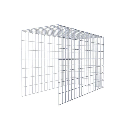 Mounted gabion type 4 100 cm x 70 cm x 50 cm (L x H x D), mesh size 5 cm x 10 cm, C-ring