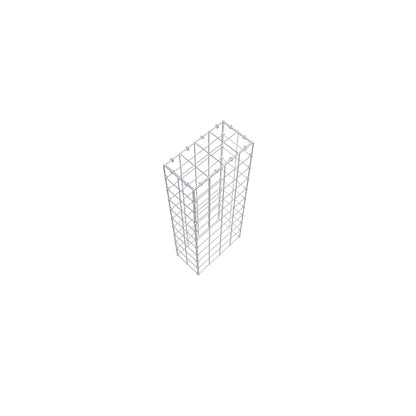 Gavión complementario de tipo 3 100 cm x 20 cm x 40 cm (L x A x P), malla 10 cm x 10 cm, anillo en C