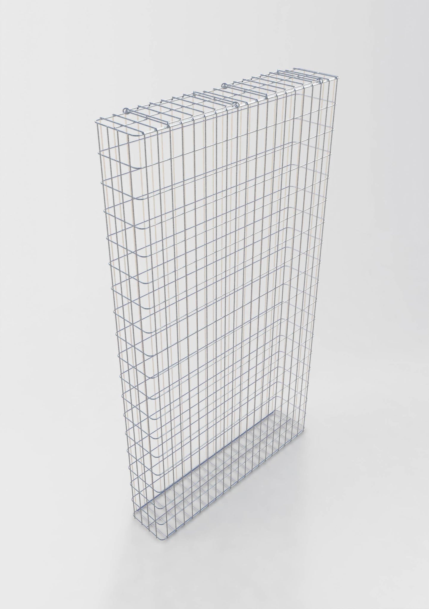 Gabbione zincato a caldo 102 cm x 182 cm x 22 cm, maglia 5 cm x 10 cm, presaldato