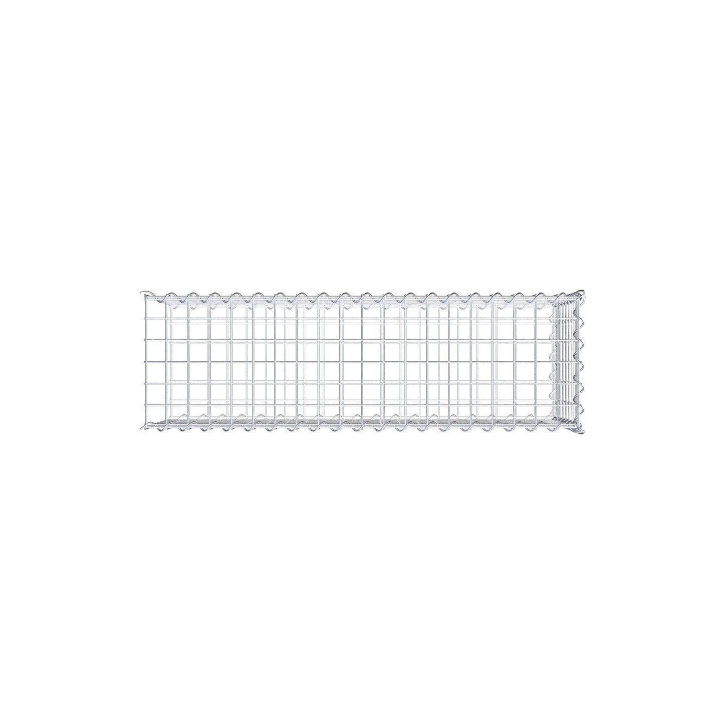 Opvokset gabion type 2 100 cm x 40 cm x 30 cm (L x H x D), maskestørrelse 5 cm x 5 cm, spiral
