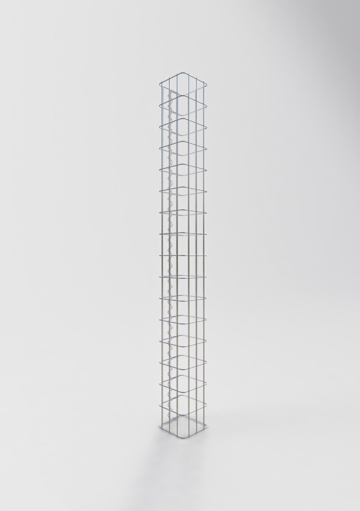 Gabionensäule eckig 17 cm x 17 cm, 160 cm Höhe, MW 5 cm x 10 cm