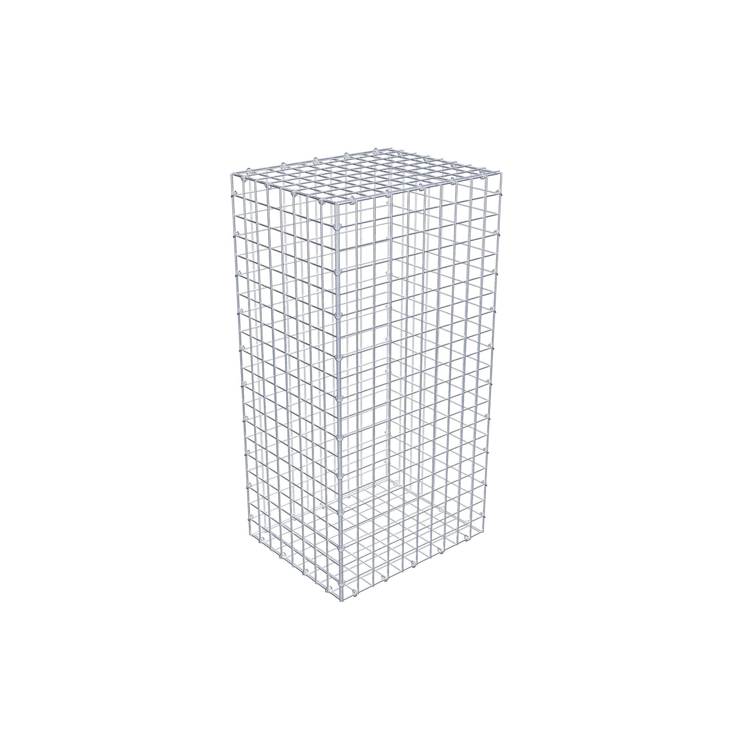 Gavión 100 cm x 40 cm x 50 cm (L x A x P), malla 5 cm x 5 cm, anillo en C