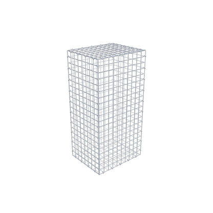 Gavión 100 cm x 40 cm x 50 cm (L x A x P), malla 5 cm x 5 cm, anillo en C