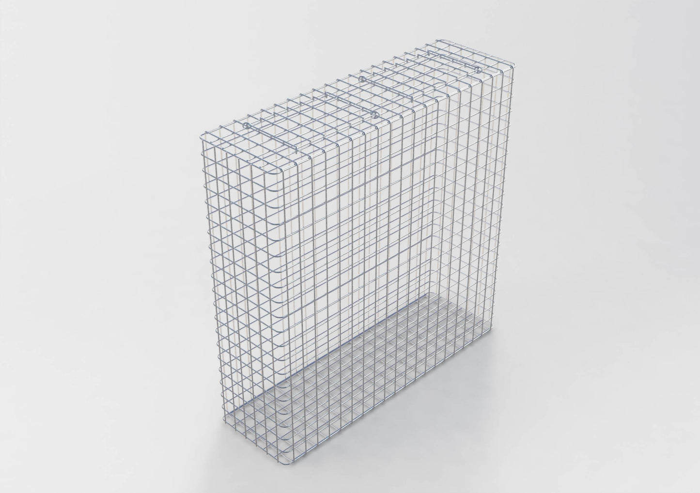 Thermisch verzinkte schanskorf 102 cm x 102 cm x 32 cm, maaswijdte 5 cm x 5 cm, volledig gelast
