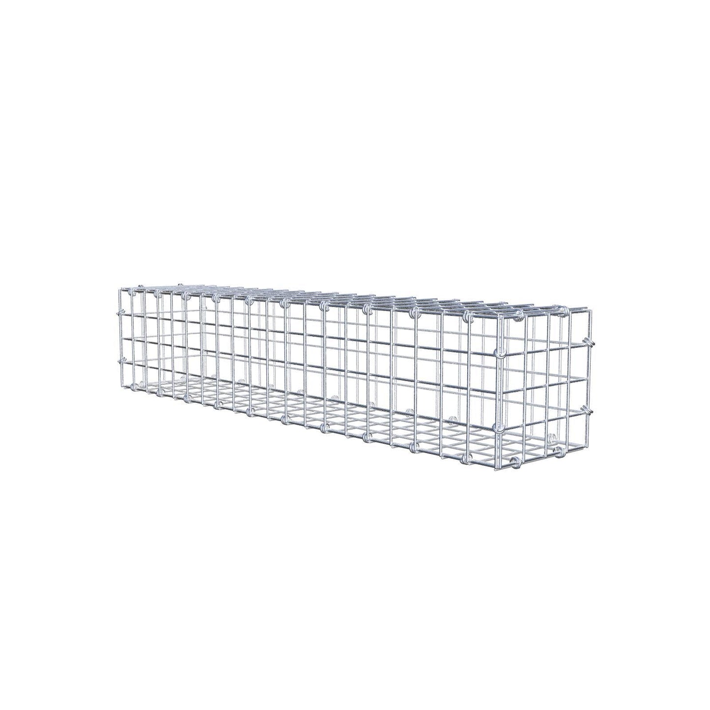 Gabion 100 cm x 20 cm x 20 cm (L x H x P), mailles 5 x 5 cm, anneau en spirale