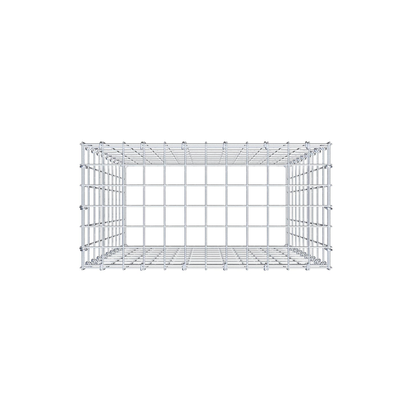 Gavión complementario de tipo 3 100 cm x 60 cm x 30 cm (L x A x P), malla 5 cm x 10 cm, anillo en C