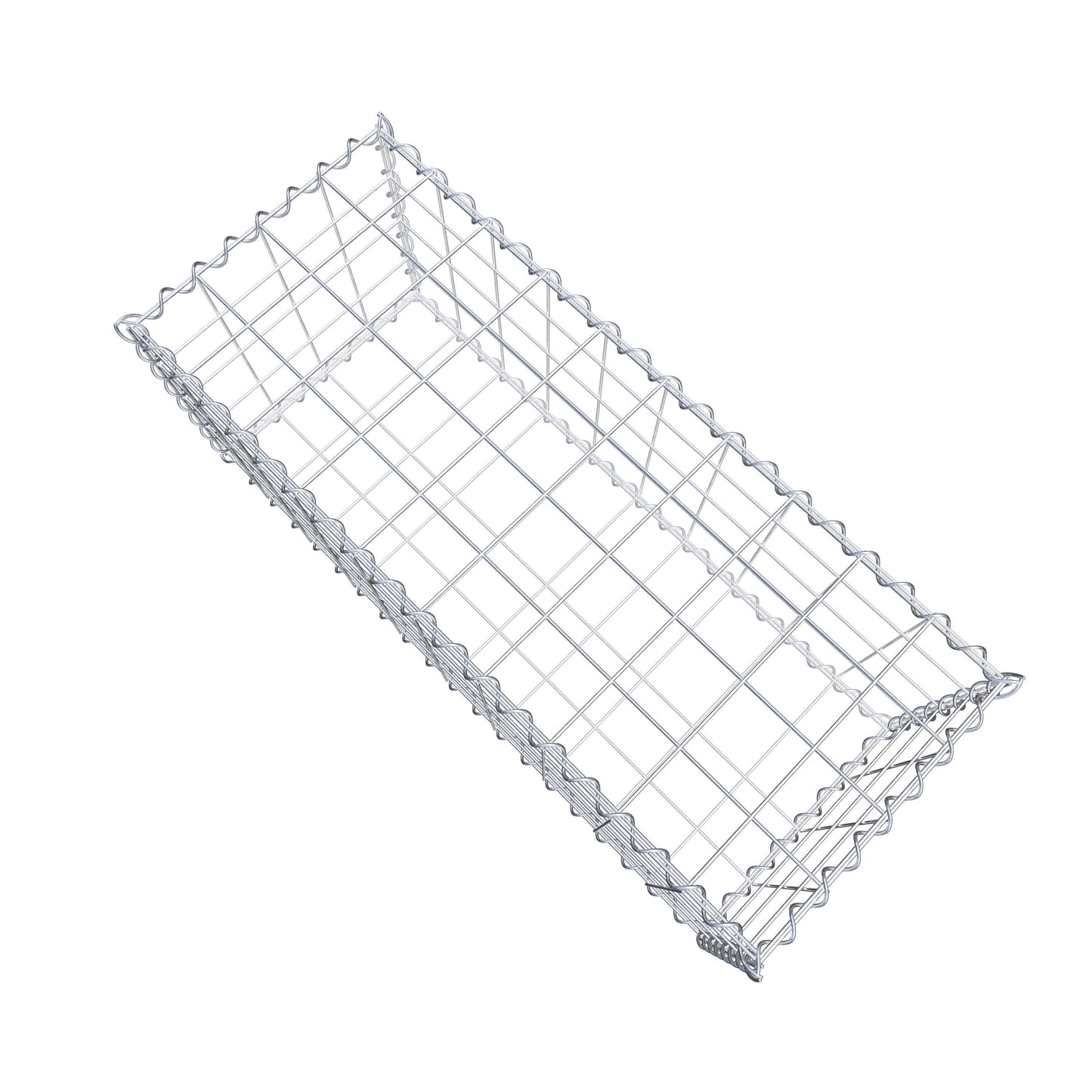 Gavión 100 cm x 40 cm x 40 cm (largo x alto x fondo), malla 10 cm x 10 cm, en espiral