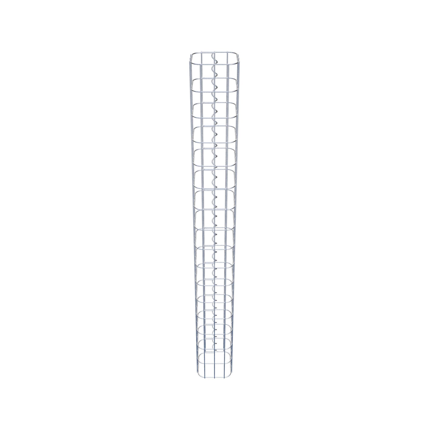 Gabionensäule eckig 17 cm x 17 cm, 160 cm Höhe, MW 5 cm x 10 cm