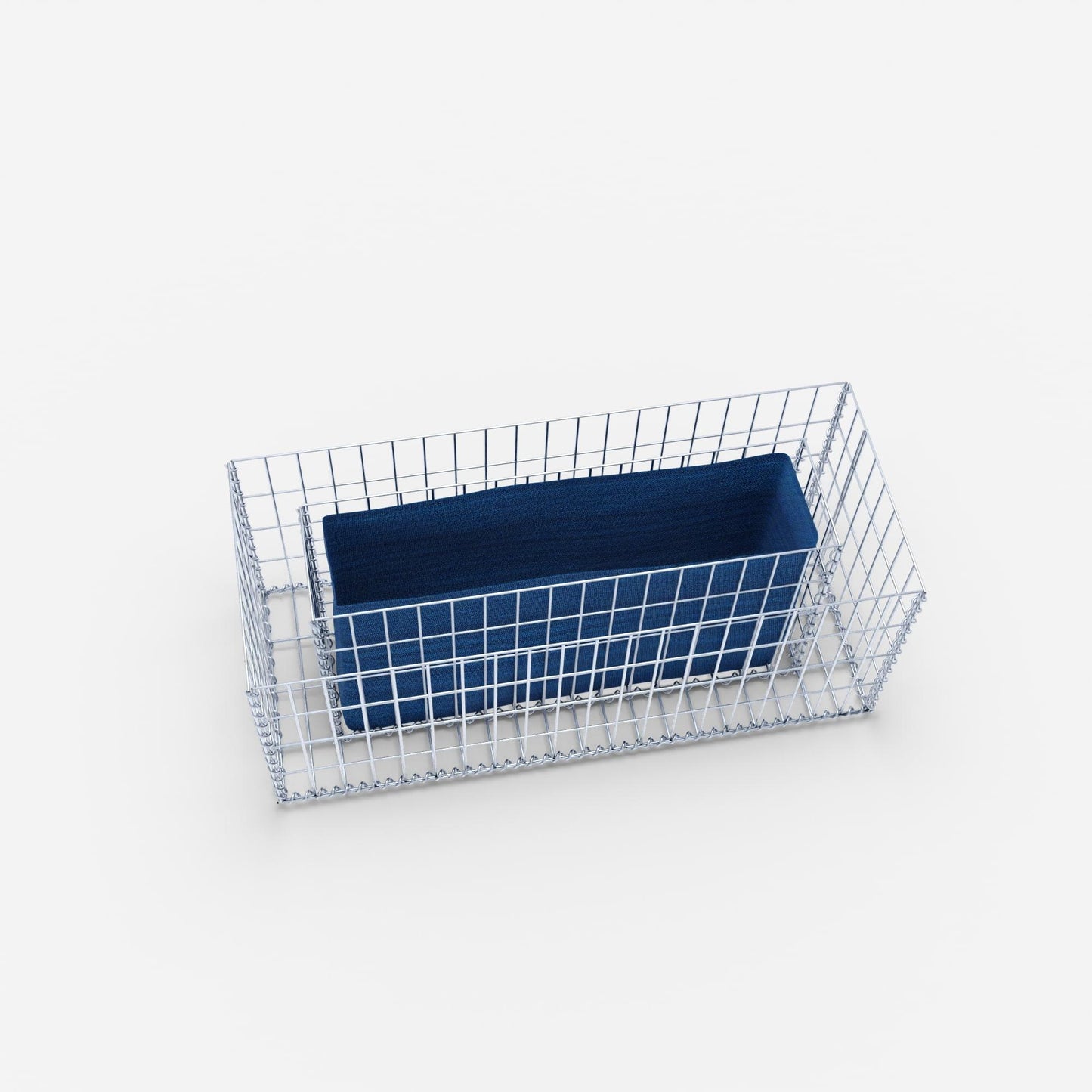 Lecho elevado rectangular 100 cm x 40 cm x 40 cm (largo x alto x fondo), malla 5 x 10 cm, espesor de pared 10 cm