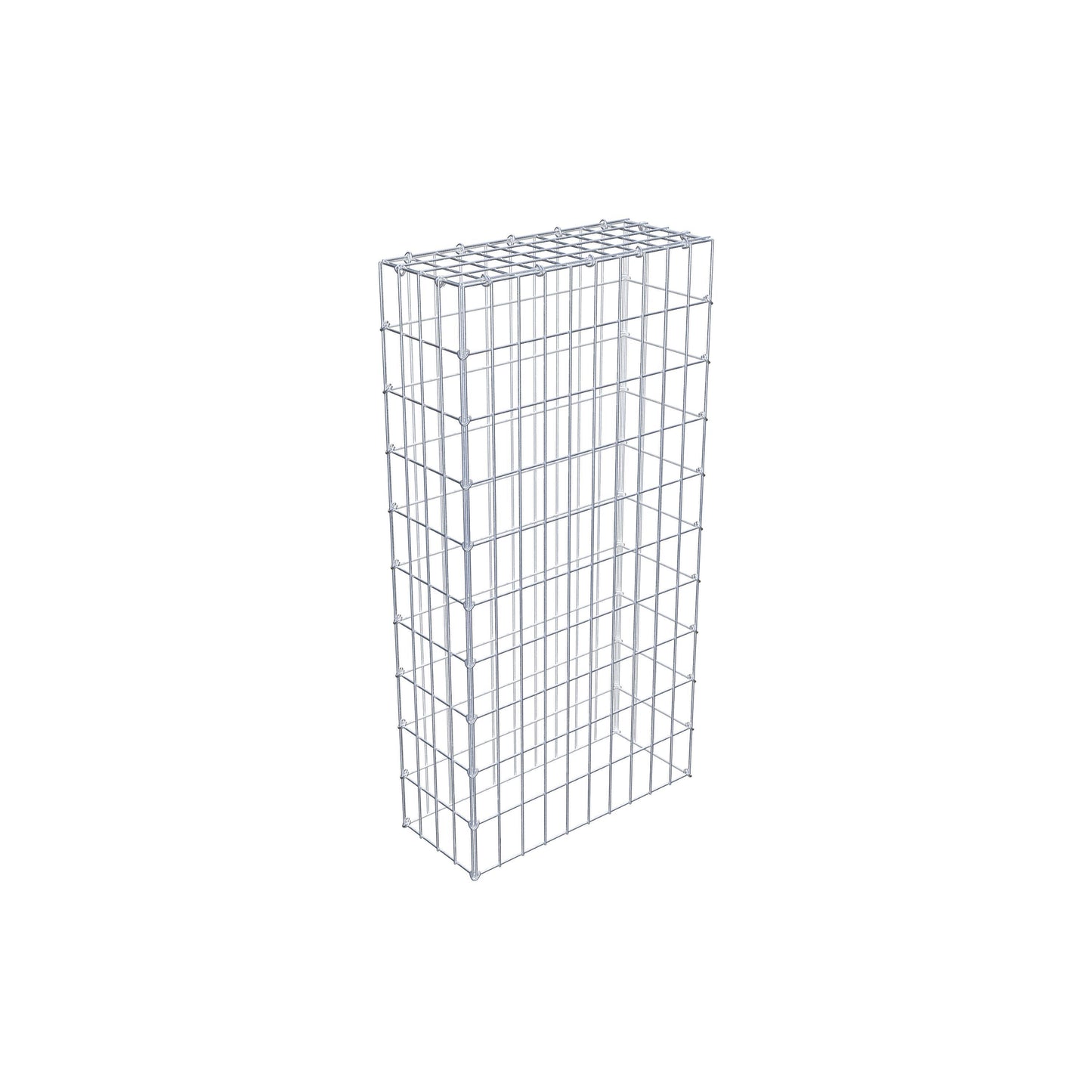 Gavión complementario de tipo 3 100 cm x 20 cm x 50 cm (largo x alto x fondo), malla 5 cm x 10 cm, anillo en C
