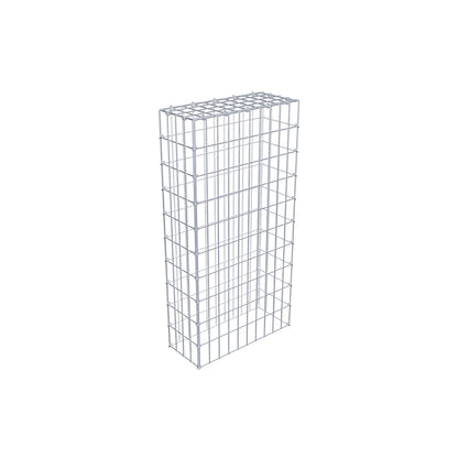 Gavión complementario de tipo 3 100 cm x 20 cm x 50 cm (largo x alto x fondo), malla 5 cm x 10 cm, anillo en C