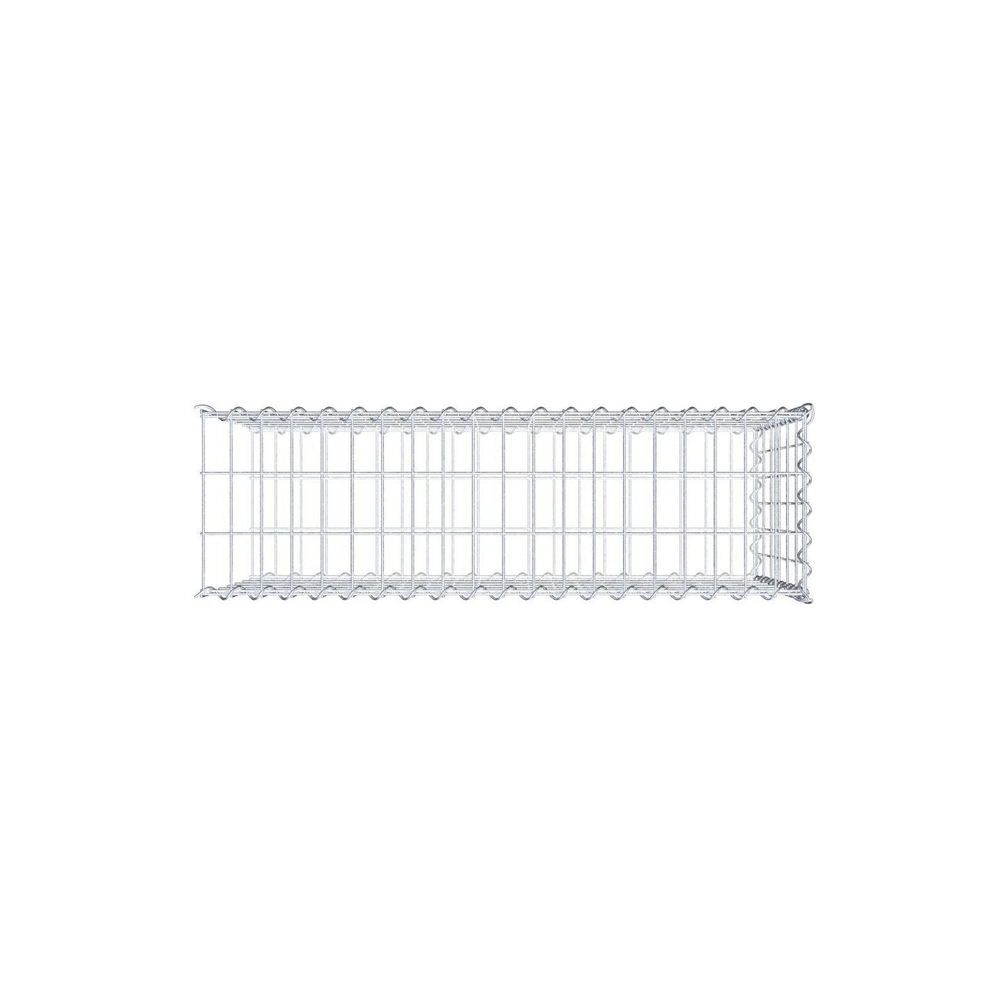 Gabion rapporté type 2 100 cm x 60 cm x 30 cm (L x H x P), mailles 5 cm x 10 cm, spirale