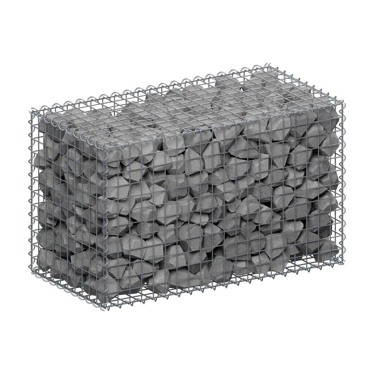 Gabion 100 cm x 60 cm x 50 cm (L x H x D), mesh size 5 cm x 5 cm, spiral