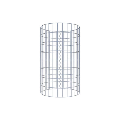 Colonne de gabion ronde 47 cm de diamètre, 80 cm de hauteur, mailles 5 cm x 10 cm