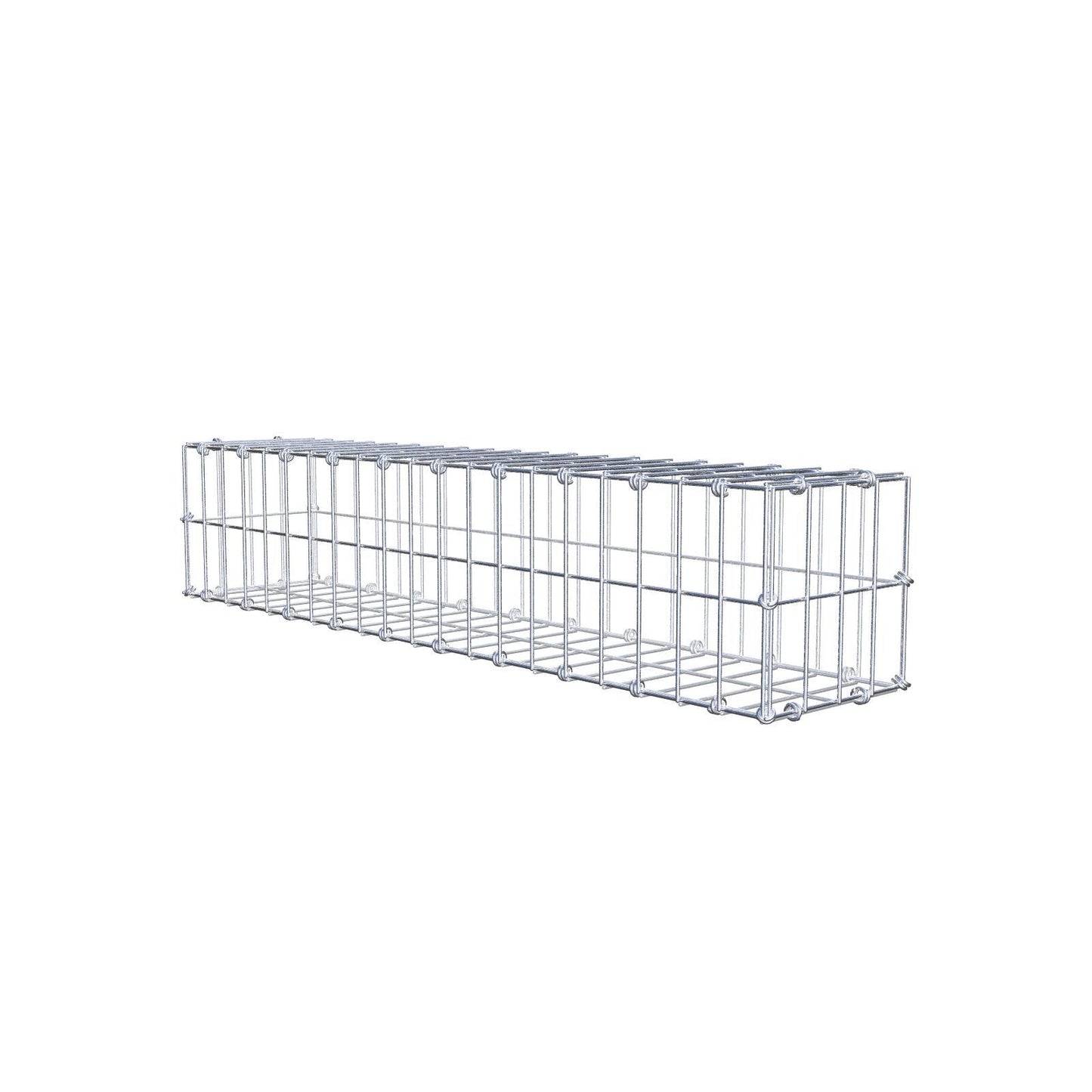 Gabião 100 cm x 20 cm x 20 cm (C x A x P), malhagem 5 x 10 cm, anel espiral