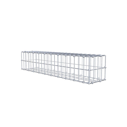 Gabião 100 cm x 20 cm x 20 cm (C x A x P), malhagem 5 x 10 cm, anel espiral