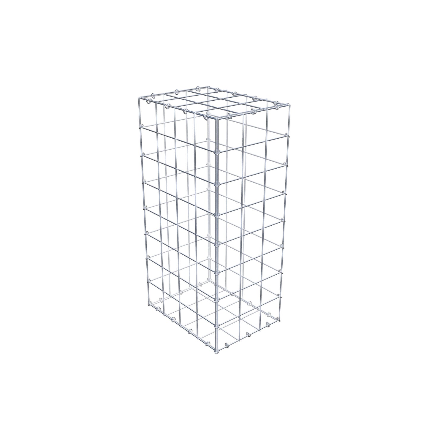 Gabion 80 cm x 40 cm x 30 cm (L x H x D), maskstorlek 10 cm x 10 cm, C-ring