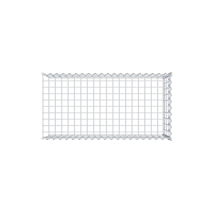 Opvokset gabion type 4 100 cm x 40 cm x 50 cm (L x H x D), maskestørrelse 5 cm x 10 cm, spiral