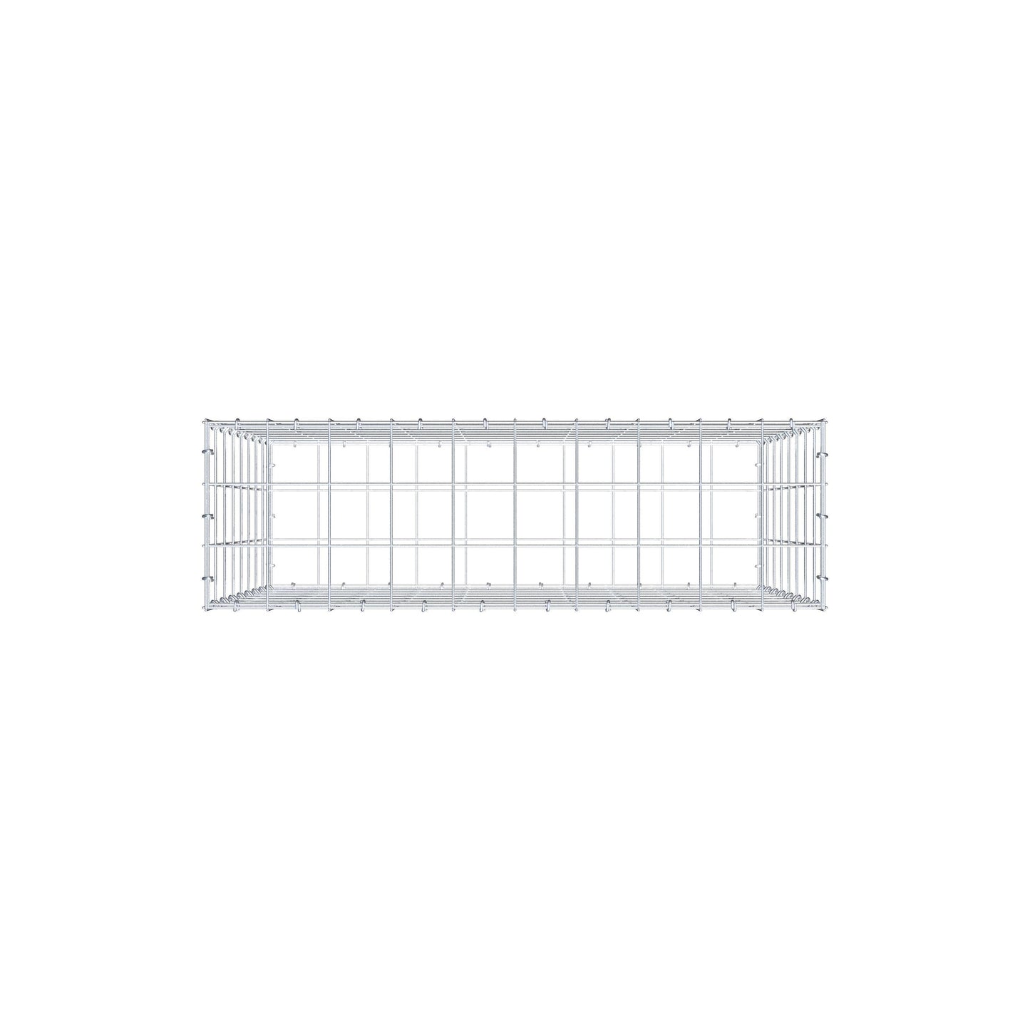 Gabion 100 cm x 80 cm x 30 cm (L x H x D), maskstorlek 10 cm x 10 cm, C-ring
