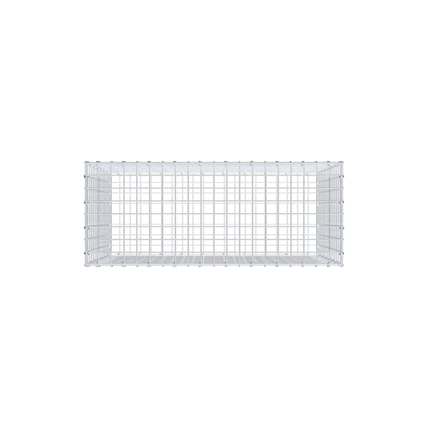 Schanskorf 100 cm x 70 cm x 40 cm (L x H x D), maaswijdte 5 cm x 5 cm, C-ring