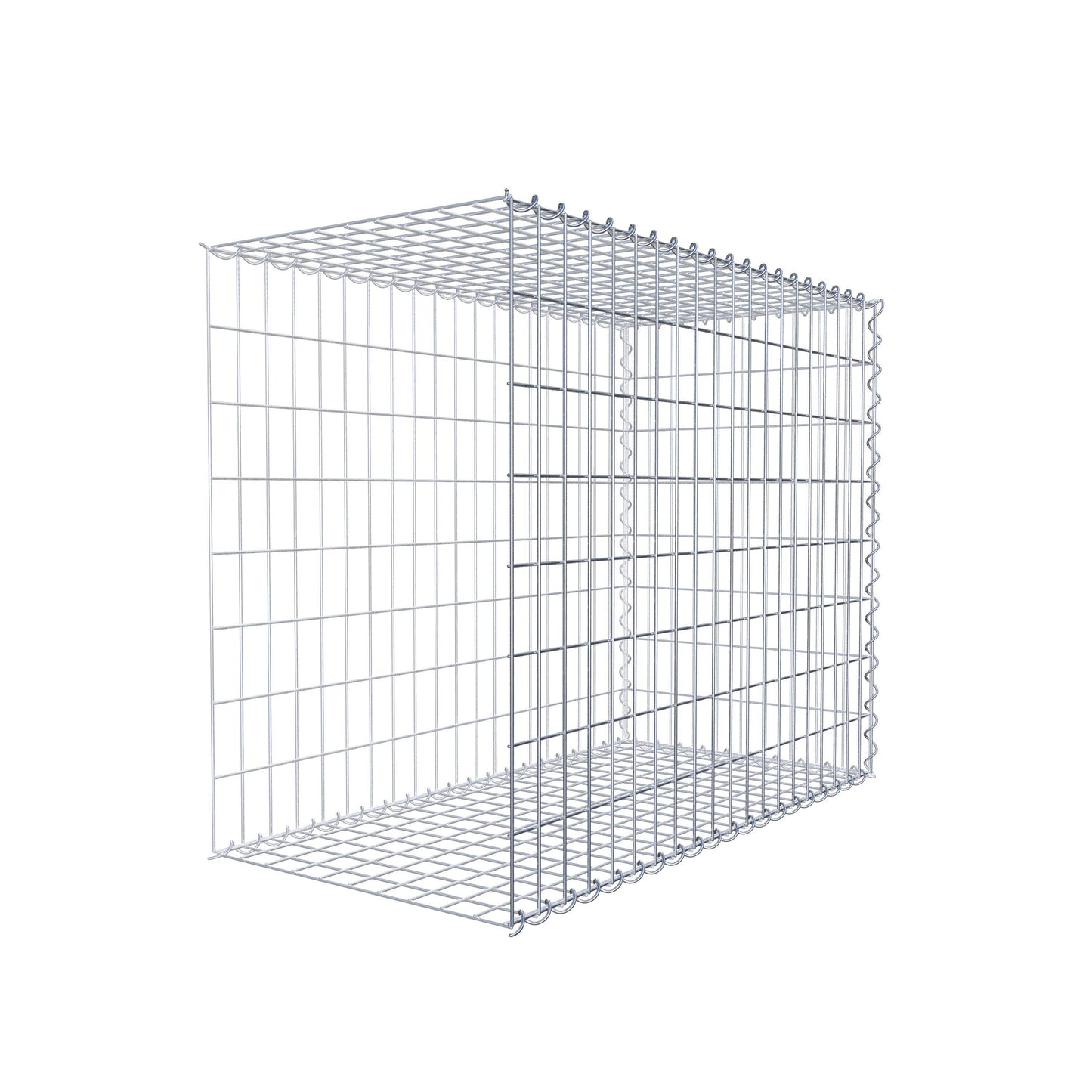 Opvokset gabion type 2 100 cm x 80 cm x 50 cm (L x H x D), maskestørrelse 5 cm x 10 cm, spiral