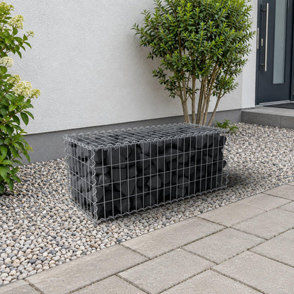 Gabbione 100 cm x 40 cm x 40 cm (L x H x P), maglia 5 cm x 10 cm, spirale