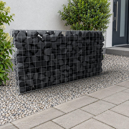 Gavión 200 cm x 100 cm x 20 cm (largo x alto x fondo), malla 10 cm x 10 cm, en espiral