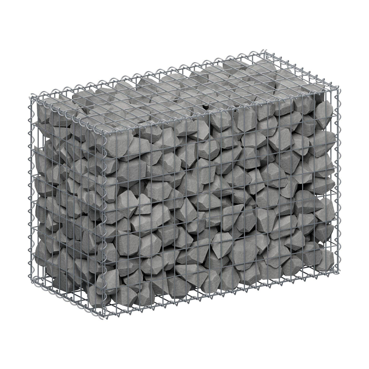 Gabione 100 cm x 70 cm x 50 cm (L x H x T), Maschenweite 5 cm x 10 cm, Spirale