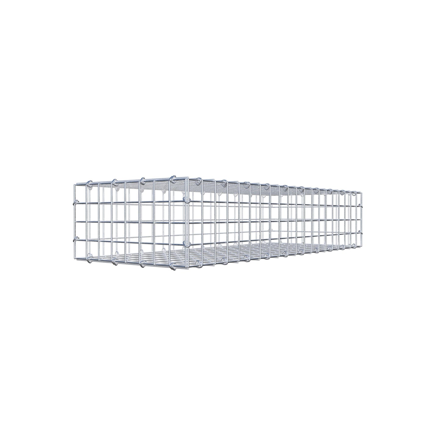 Gavión 100 cm x 20 cm x 40 cm (L x A x P), malla 5 cm x 5 cm, anillo en C