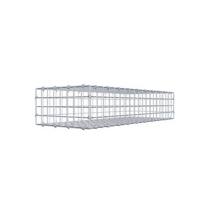 Gavión 100 cm x 20 cm x 40 cm (L x A x P), malla 5 cm x 5 cm, anillo en C