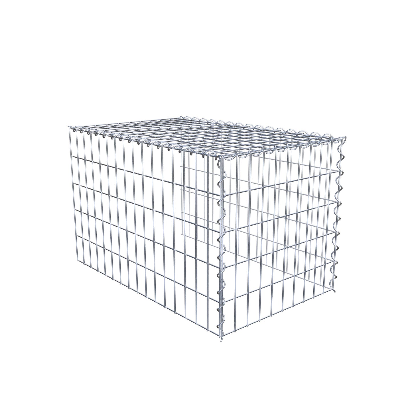 Gavión adicional tipo 4 80 cm x 50 cm x 50 cm (L x A x P), malla 5 cm x 10 cm, en espiral