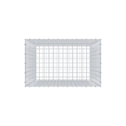 Gabion 100 cm x 80 cm x 50 cm (L x H x D), maskstorlek 5 cm x 5 cm, C-ring
