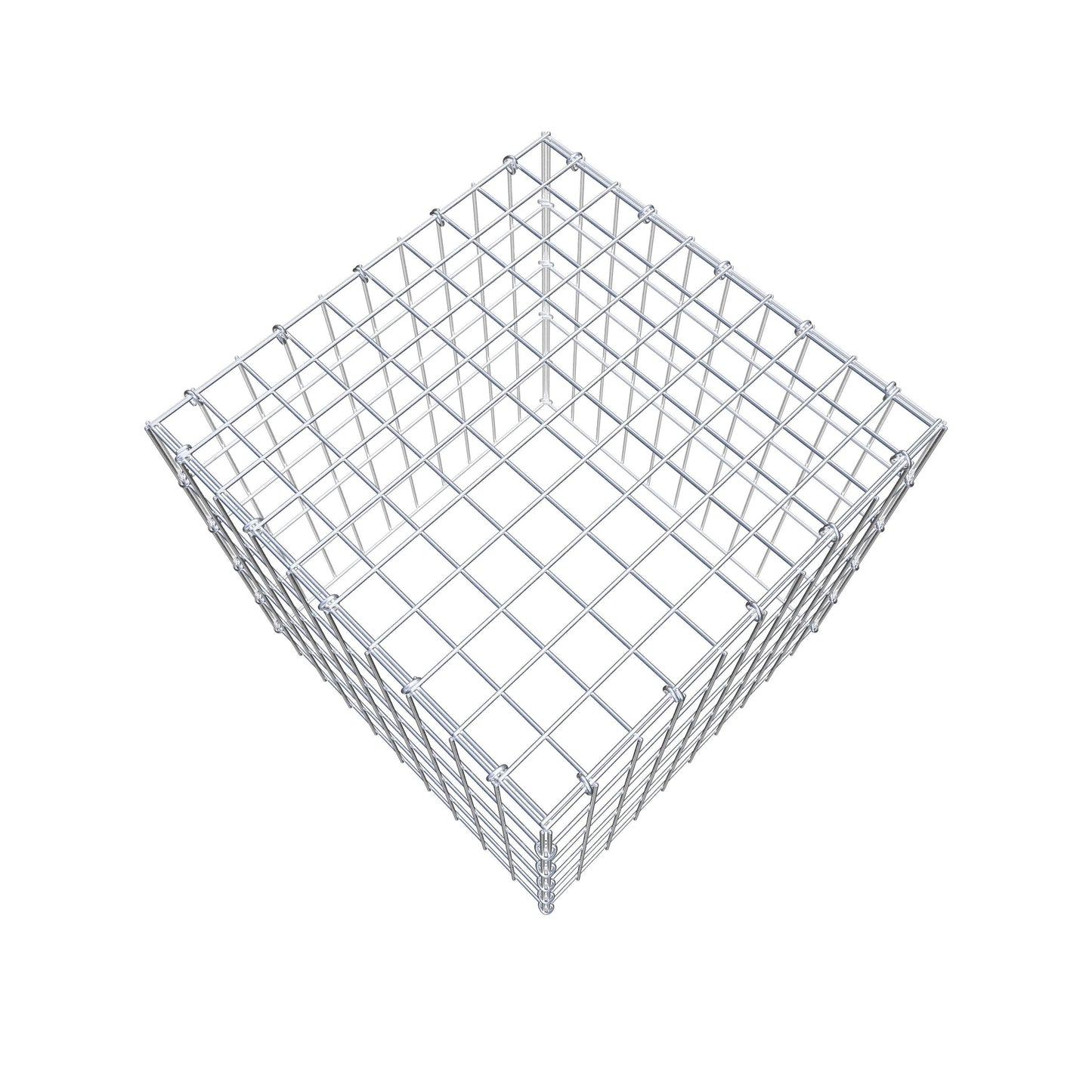 Fourche rapportée type 3 50 cm x 50 cm x 50 cm (L x H x P), mailles 5 cm x 10 cm, anneau en C