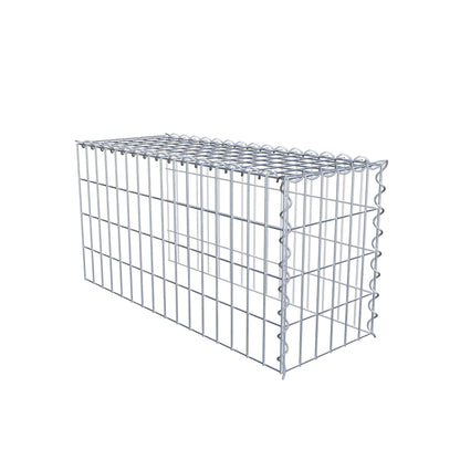 Gabion rapporté type 4 80 cm x 40 cm x 30 cm (L x H x P), mailles 5 cm x 10 cm, spirale