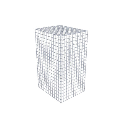 Gavión complementario de tipo 3 100 cm x 60 cm x 50 cm (L x A x P), malla 5 cm x 5 cm, anillo en C