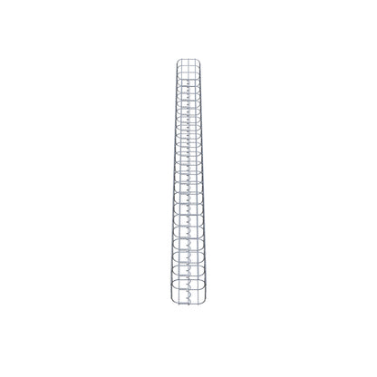 Columna de gaviones cuadrada 17 cm x 17 cm, 230 cm de altura, MW 5 cm x 10 cm
