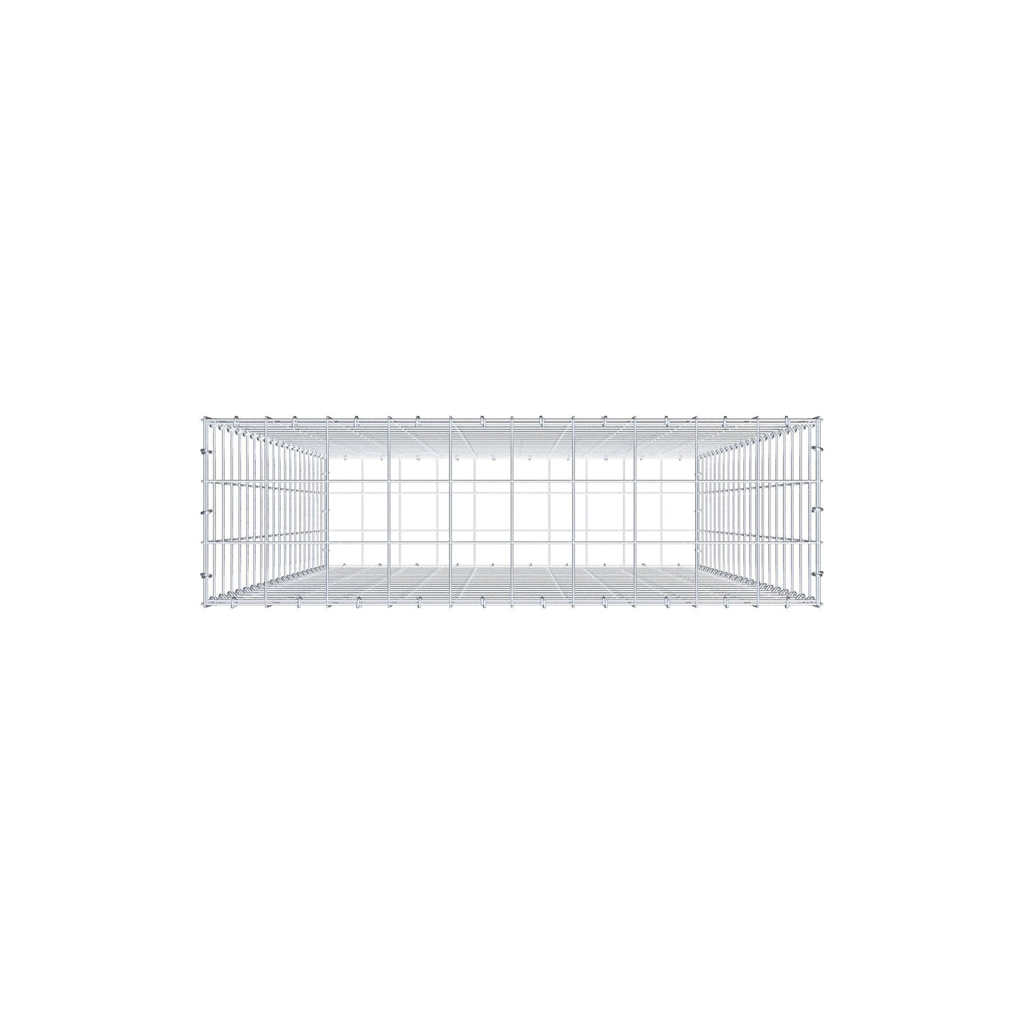 Gabion 200 cm x 100 cm x 30 cm (L x H x D), maskstorlek 10 cm x 10 cm, C-ring