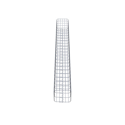 Gabionsøjle firkantet 27 cm x 27 cm, 230 cm høj, MW 5 cm x 10 cm