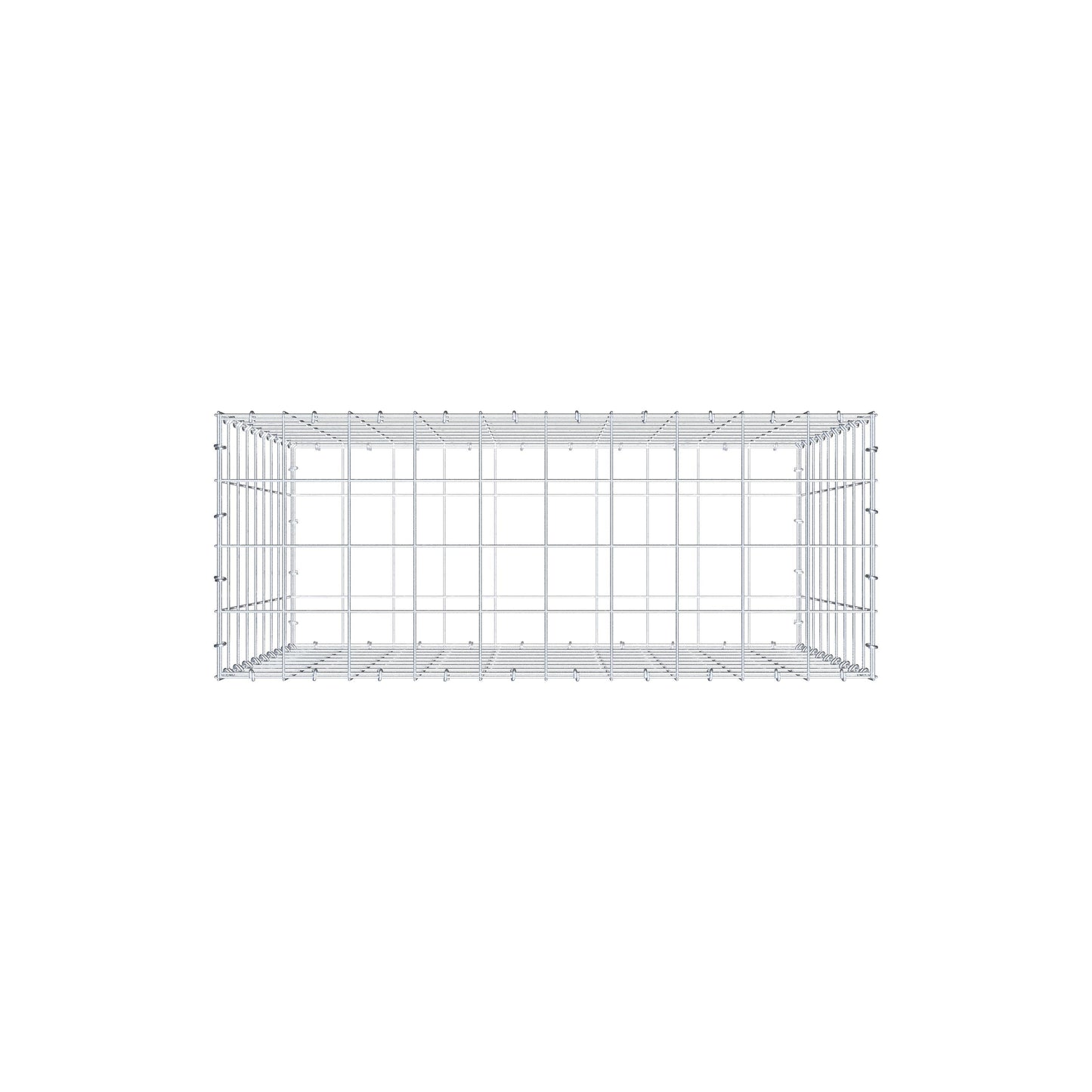 Gabbione 100 cm x 90 cm x 40 cm (L x H x P), maglia 10 cm x 10 cm, anello a C