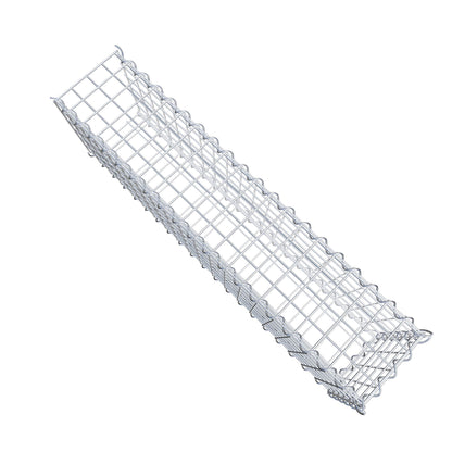 Opvokset gabion type 2 100 cm x 30 cm x 20 cm (L x H x D), maskestørrelse 5 cm x 5 cm, spiral