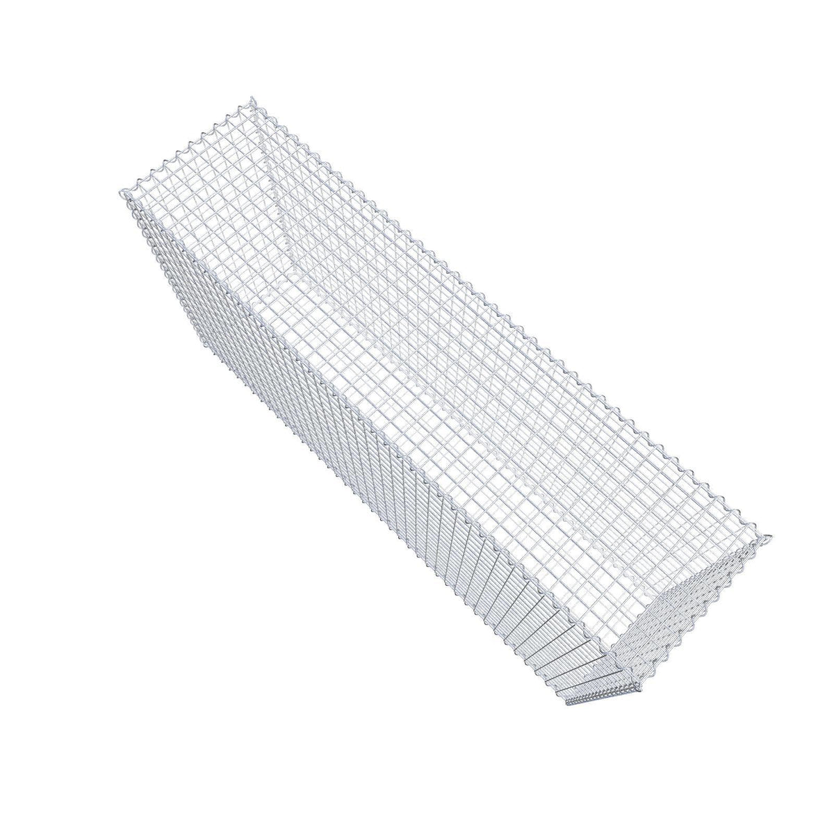 Gabion 200 cm x 100 cm x 50 cm (L x H x D), maskestørrelse 5 cm x 5 cm, spiral