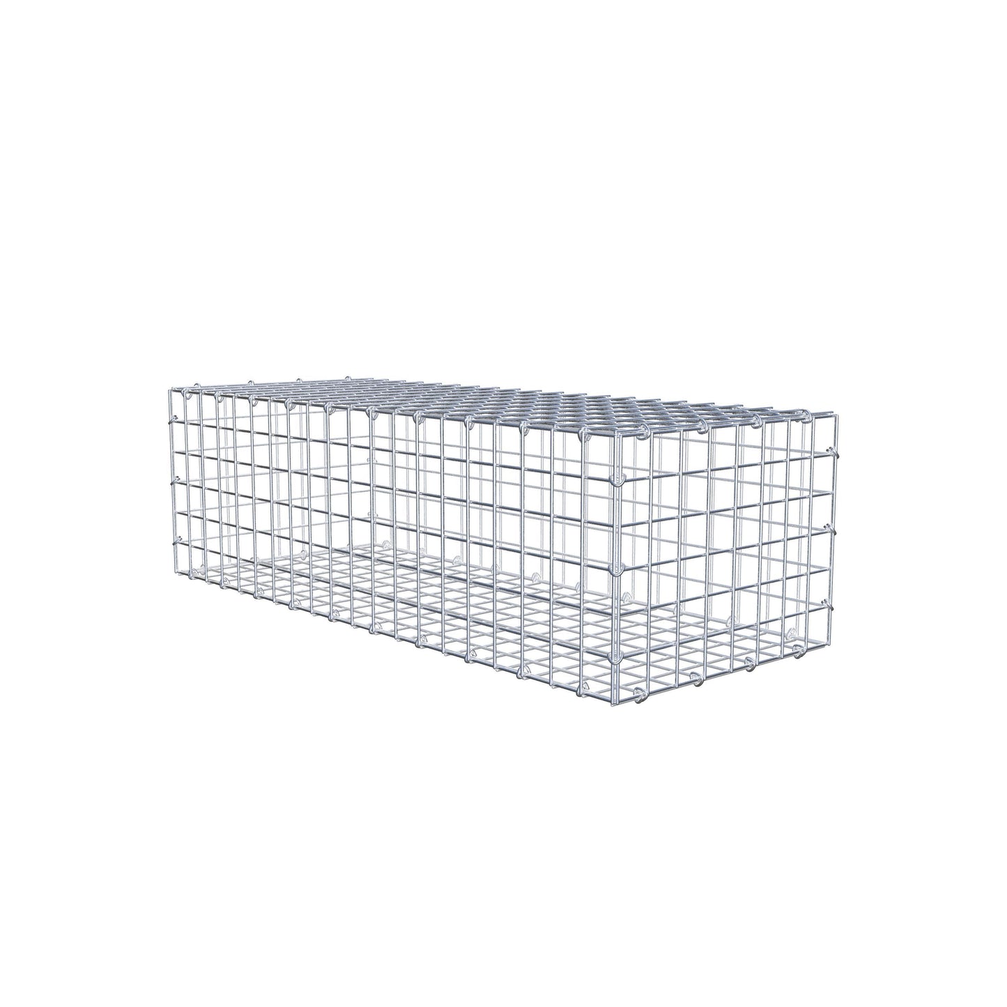 Gavión 100 cm x 30 cm x 40 cm (L x A x P), malla 5 cm x 5 cm, anillo en C
