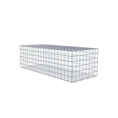 Gavión 100 cm x 30 cm x 40 cm (L x A x P), malla 5 cm x 5 cm, anillo en C