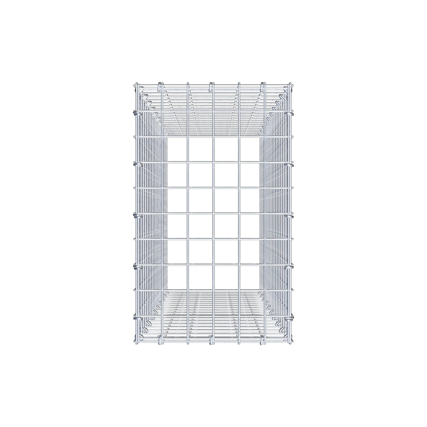 Monteret gabion type 3 100 cm x 30 cm x 50 cm (L x H x D), maskestørrelse 5 cm x 5 cm, C-ring