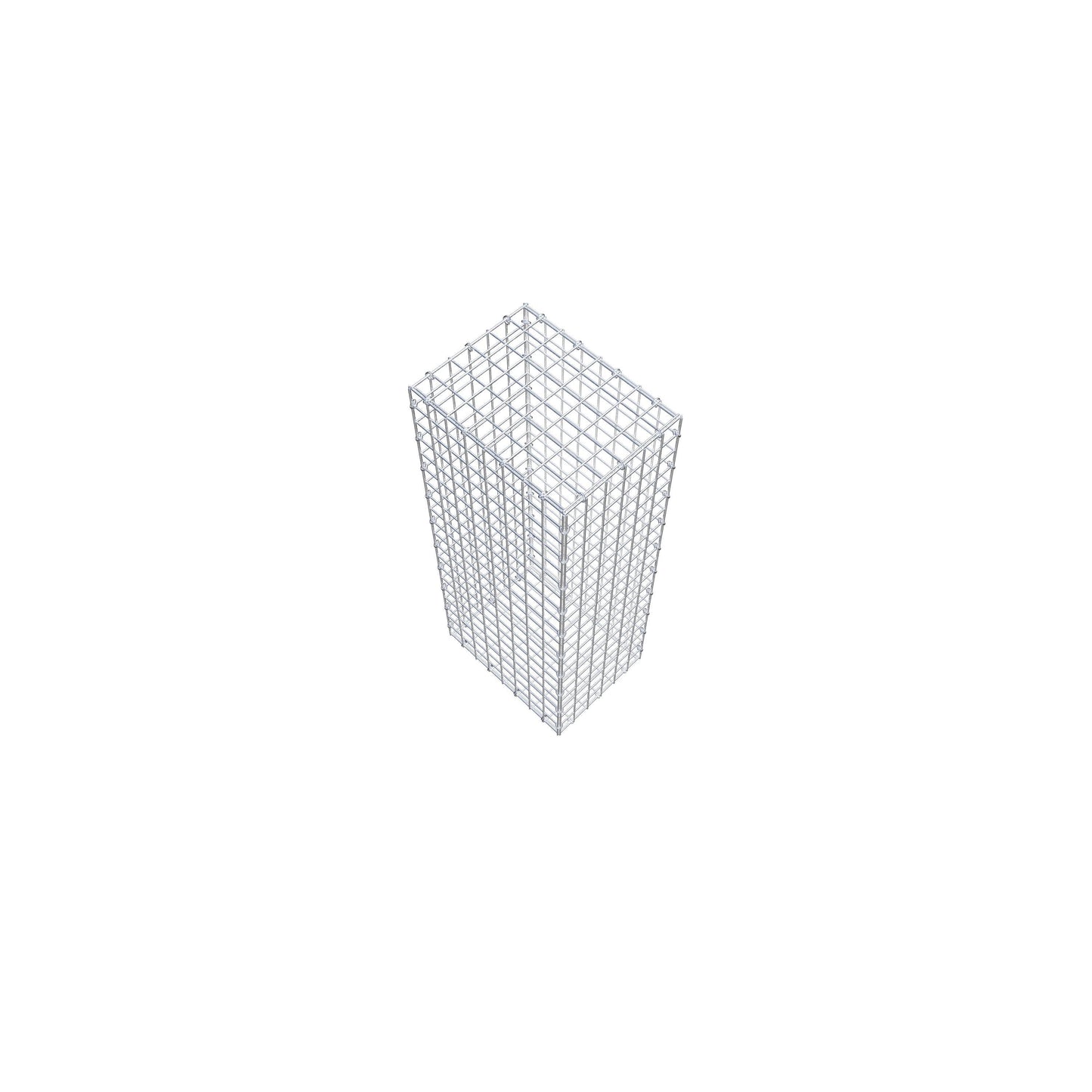 Gavión 100 cm x 40 cm x 30 cm (L x A x P), malla 5 cm x 5 cm, anillo en C