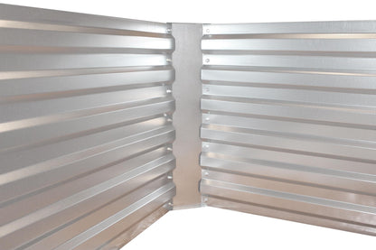 Verhoogd bed van gegalvaniseerd plaatstaal (184 x 60 x 90 cm)